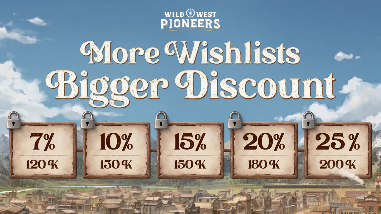 Official graphic of launch discounts rising from 7% to 25% with wishlists
